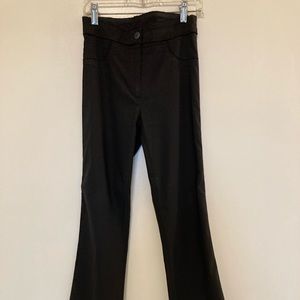 Black straight leg anthropologie pants
